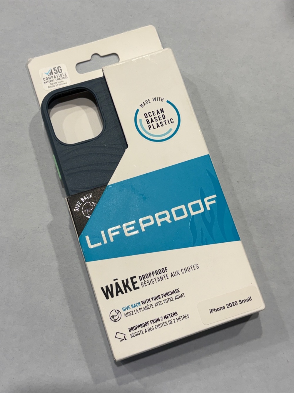 LifeProof Wake Case for iPhone 12 Mini Blue/gray recycled ocean plastic new